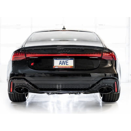 AWE Tuning 2021-2025 Audi C8 RS6/RS7 SwitchPath Cat-back Exhaust - Diamond Black Tips