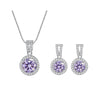 2Ct Moissanite Necklace Earrings Set Sterling Silver 925 Wedding Jewelry