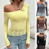 Lace Embrace One Shoulder Top - Sexy Lace Detail Fashion Top for Women