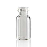 MEDISCA 2 mL Clear Type I Borosilicate Glass Serum Vials, 13 mm Crimp Finish (Case of 608)