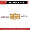 1/2" Male NPT Brass Hex Connector