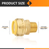 3/4" x 1/2" M Push Fit Male Adapter