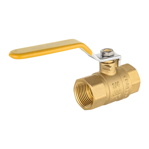 1" FNPT Ball Valve, Yellow (Lead Free)