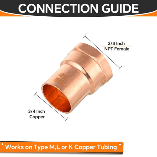 3/4" C x FNPT Copper Female Adapter Plumbingsell