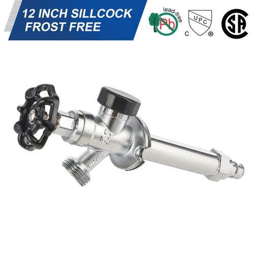 1/2" PEX Expansion x 3/4" Hose Bibb, 6" Anti Siphon Frost Free Sillcock Plumbingsell