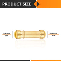 3/4" x 3/4" Push Fit Repair Slip Coupling