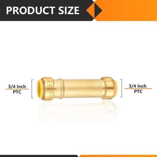 3/4" x 3/4" Push Fit Repair Slip Coupling
