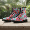 Flamingo Flock Leather Boots