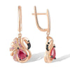Sterling Silver Flamingo Drop Earrings