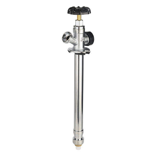 1/2" Push Fit x 3/4" Hose Bibb, 10" Anti Siphon Frost Free Sillcock