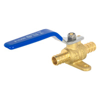 10 Pcs 1/2" PEX Crimp Drop Ear Ball Valve, Blue (Lead Free)