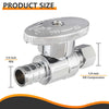 1/2" PEX Crimp x 1/4" OD Compr. Straight Stop Valve, 1/4 Turn (Lead Free) Plumbingsell