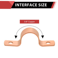 30-Pack 5/8" Copper Pipe Straps, Two Hole Plumbingsell