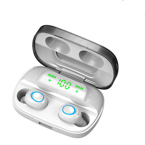 STEVVEX 3500mAh LED Bluetooth Wireless Earphones Headphones Earbuds TWS Touch Control Sport Headset Noise Cancel Earphone Headphone