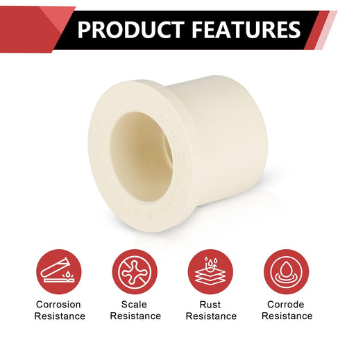 3/4" x 1/2" CTS CPVC Spigot x Socket Bushing Plumbingsell