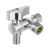 1/2" PEX Crimp x 3/8" ODx 3/8" OD Compr. Split Angle Stop Valve, Quarter Turn (Lead Free) Plumbingsell