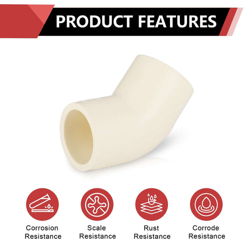 1/2" CPVC CTS 45° Elbow (Socket)