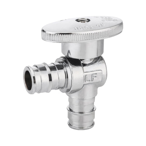 1/2" x 1/2" PEX Expansion Angle Stop Valve, 1/4 Turn (Lead Free) Plumbingsell