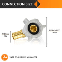 PEX-B Crimp 1/2" PEX X 1/2" Female NPT Swivel Elbow (Lead Free)