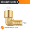 30 Pcs PEX-B Crimp 3/4" PEX x 1/2" Female Copper Sweat Elbow (Lead Free)