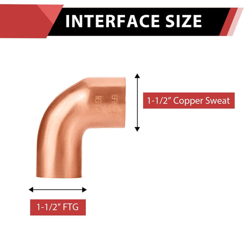 10 Pcs 1-1/2" FTG x Copper 90° Street Elbow at Wholesale Price