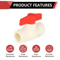 3/4" CPVC Ball Valve (Solvent) Plumbingsell