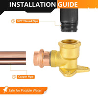 30 Pcs 1/2" Press Copper Drop Ear Elbow (Lead Free)