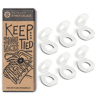 White Knot Bow Clip Shoelace Accessory The Original Stretchlace