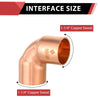 1-1/4" 90º Short Radius Copper Elbow