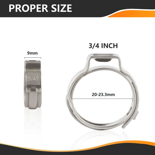 PEX Clamp Rings 3/4" (50) Plumbingsell