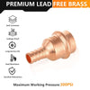 3/4" Copper Press x 1/2" PEX-B Crimp Adapter (Lead Free)