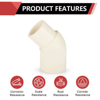 1" CPVC CTS 45° Street Elbow (Spigot x Socket)