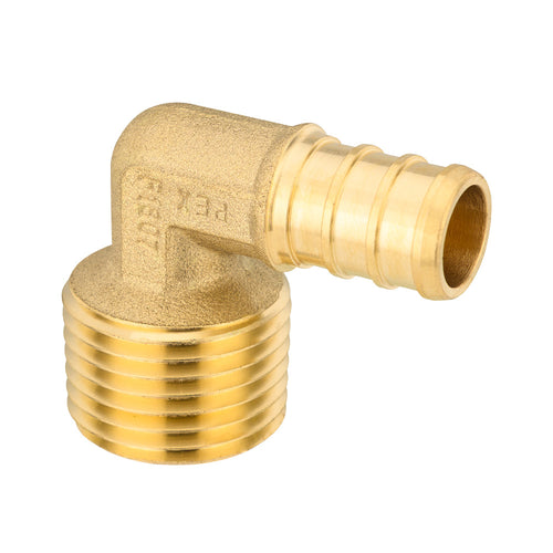 30 Pcs PEX-B Crimp 1/2" PEX x 1/2" Male Threaded Elbow (Lead Free)