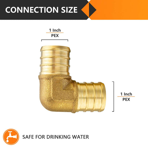 30 Pcs PEX-B Crimp Elbow 1" PEX x 1" PEX (Lead Free)