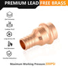 3/4" Press Copper x 3/4" PEX Crimp Adapter (Lead Free) Plumbingsell