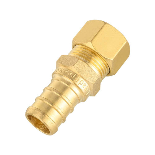 PEX-B Crimp 1/2" PEX x 3/8" OD Compression Straight Adapter (Lead Free) Plumbingsell