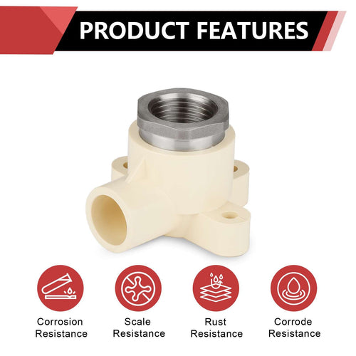 1/2" CPVC x Female NPT (Stainless Steel) Drop-Ear Elbow