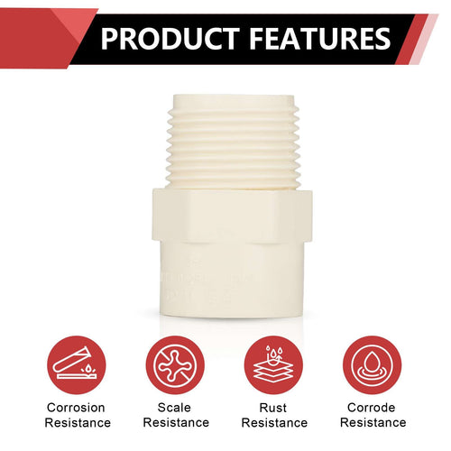 3/4" CTS CPVC Male Adapter (MIPT x Socket)