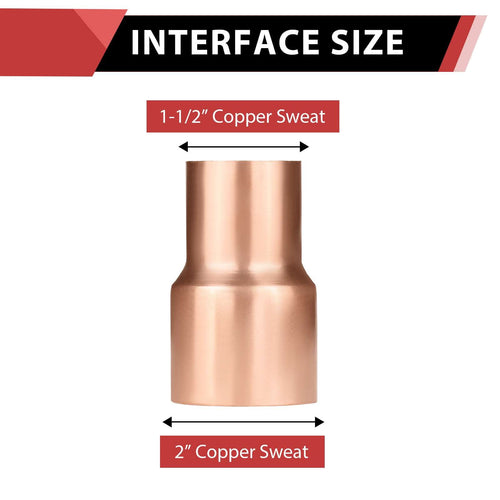 10 Pcs 2" x 1-1/2" Copper Coupling at Wholesale Price