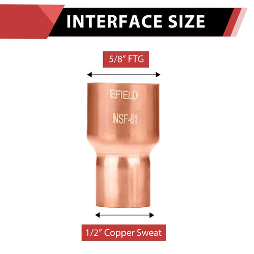 30 Pcs 5/8" x 1/2" FTGxC Reducer at Wholesale Price