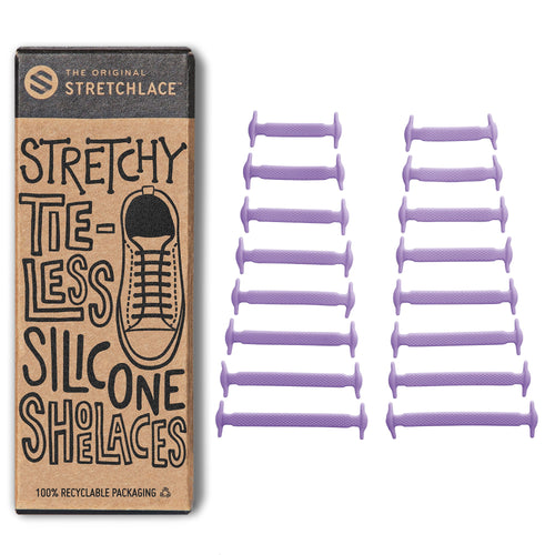 Black Stretchy Tieless Silicone Elastic Shoelaces | 20 Straps The Original Stretchlace