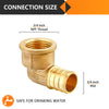 30 Pcs PEX-B Crimp 3/4" PEX x 1/2" Female Threaded Elbow (Lead Free)