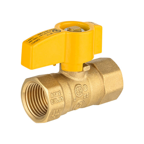 10 Pcs 3/4" FNPT Gas Valve, Yellow