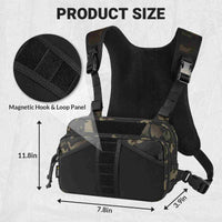 Votagoo Fishing Chest Pack, Fly Fishing Bag for Men and Women, Tackle and Fly Boxes Storage Pack, Hunting Binocular Pack