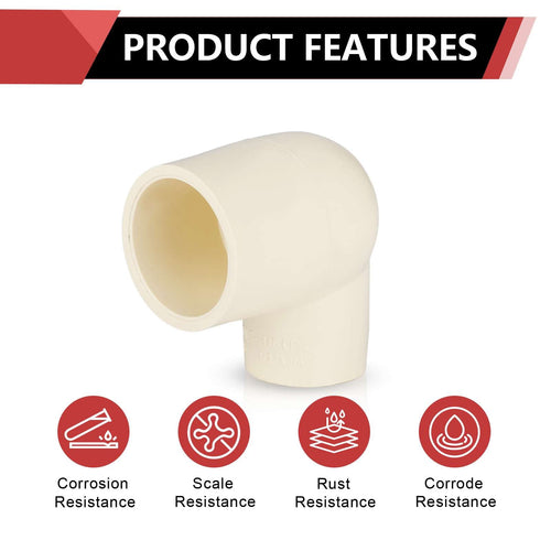 3/4" x 1/2" CPVC CTS 90° Reducing Elbow (Socket)