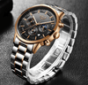 Men's Waterproof  Watch With Chronometers And Date Display Unique Design Perfect Gift