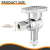 1/2" PEX Crimp x 1/4" OD Compr. Angle Stop Valve, 1/4 Turn (Lead Free)