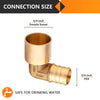 30 Pcs PEX-B Crimp 3/4" PEX x 3/4" Female Copper Sweat Elbow (Lead Free)