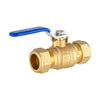 3/4" Compression Ball Valve, Blue (Lead Free)