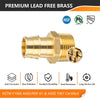 PEX A Full Flow Expansion Adapter 1/2" PEX x 1/2" Male Threaded F1960 Adapter (Lead Free) Plumbingsell